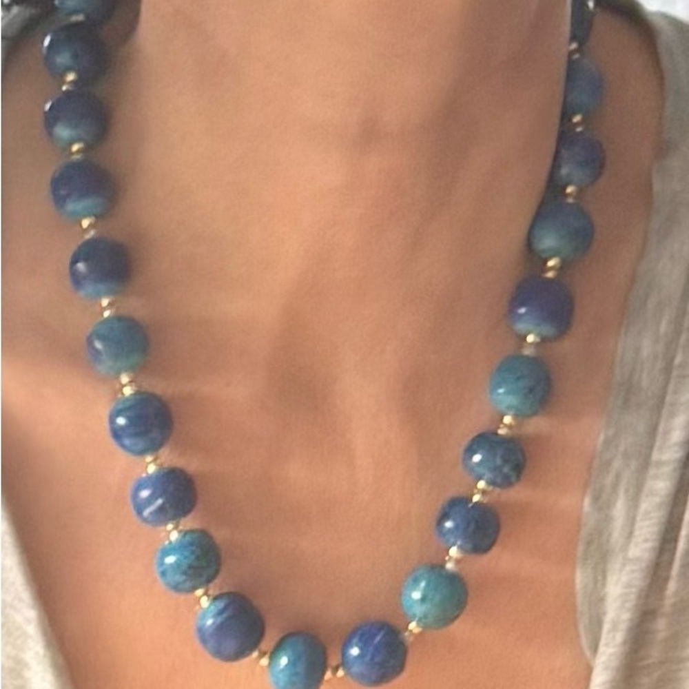 Elegant lapis beaded  Necklace